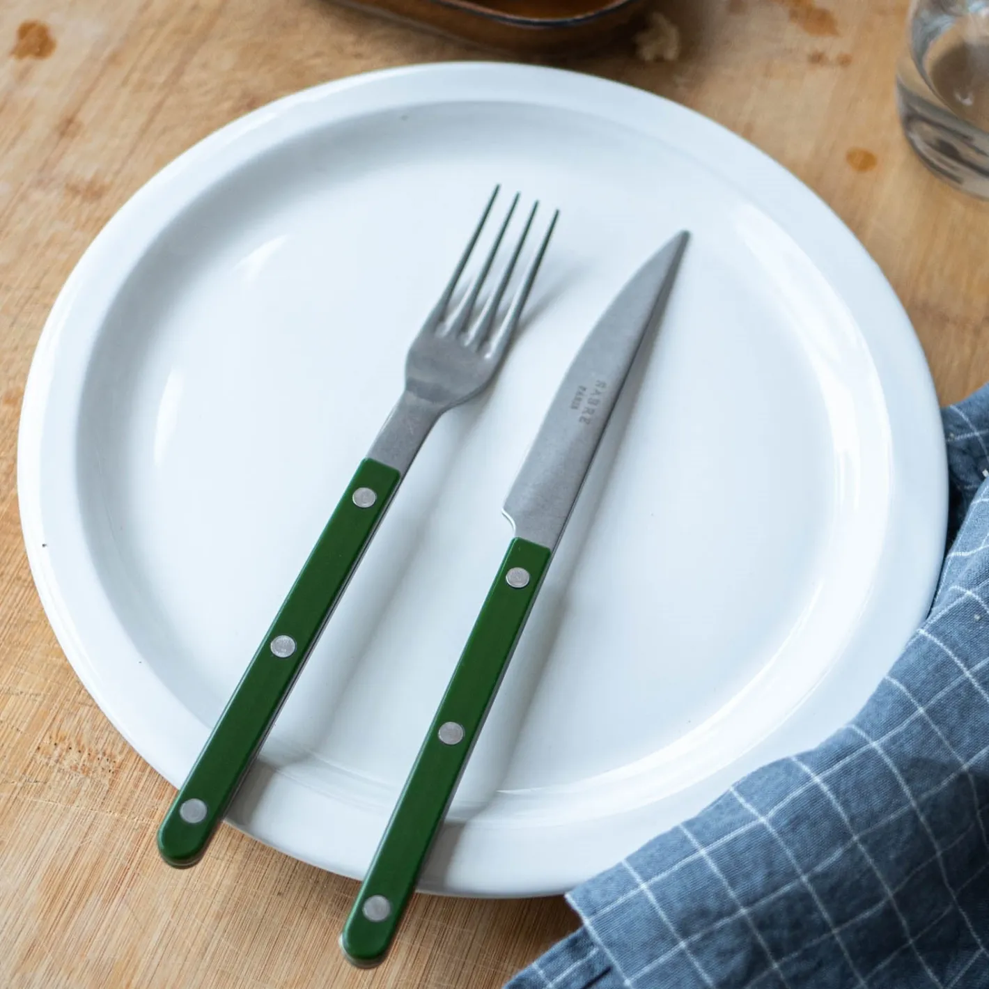 Sabre Paris Bistrot Vintage Solid, Green | Dinner Fork