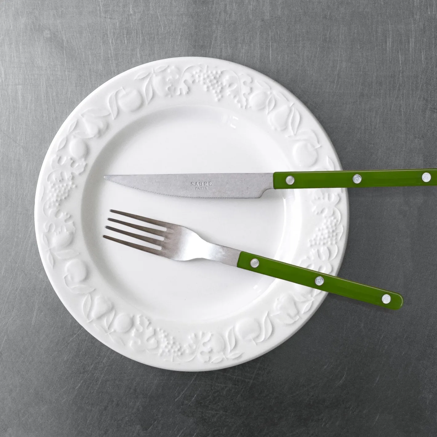 Sabre Paris Bistrot Vintage Solid, Green | Dinner Fork