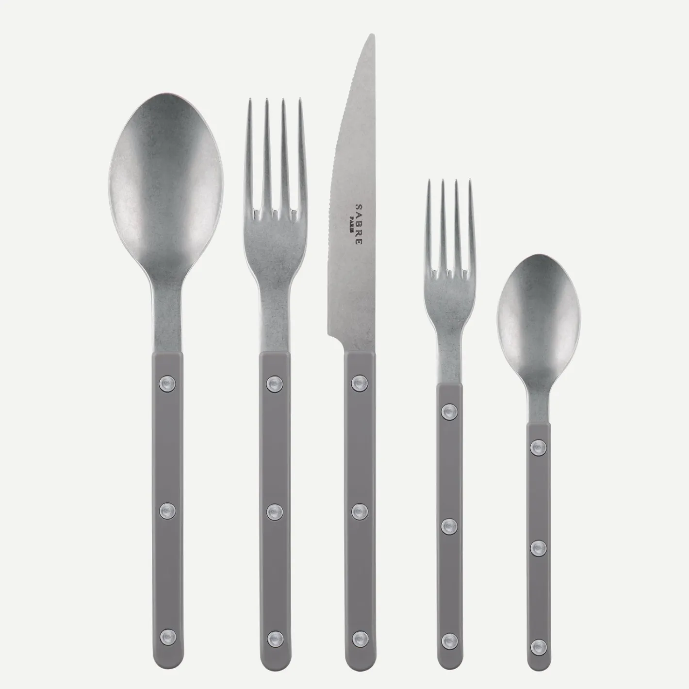 Sabre Paris Bistrot Vintage Solid, Grey | 20 Pieces Set