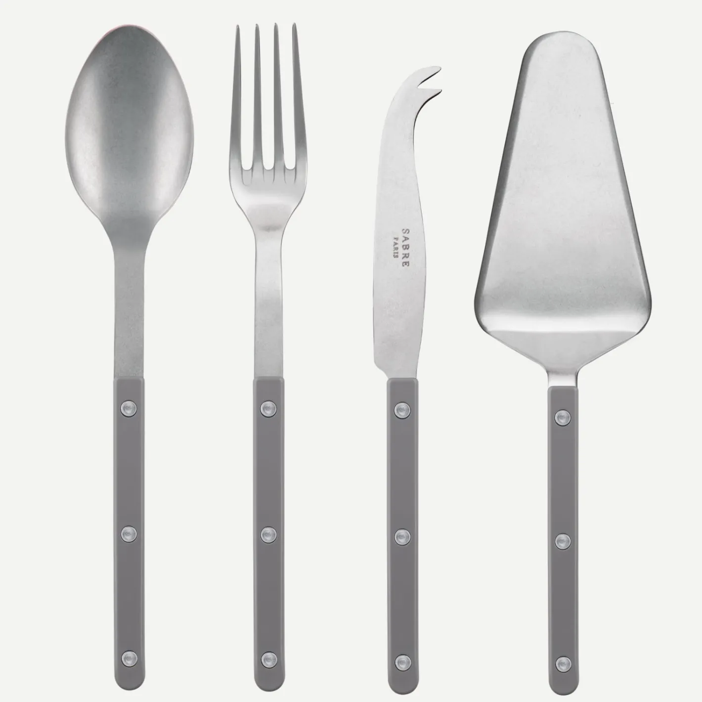 Sabre Paris Bistrot Vintage Solid, Grey | Set Of 4 Must-have Serving Pieces