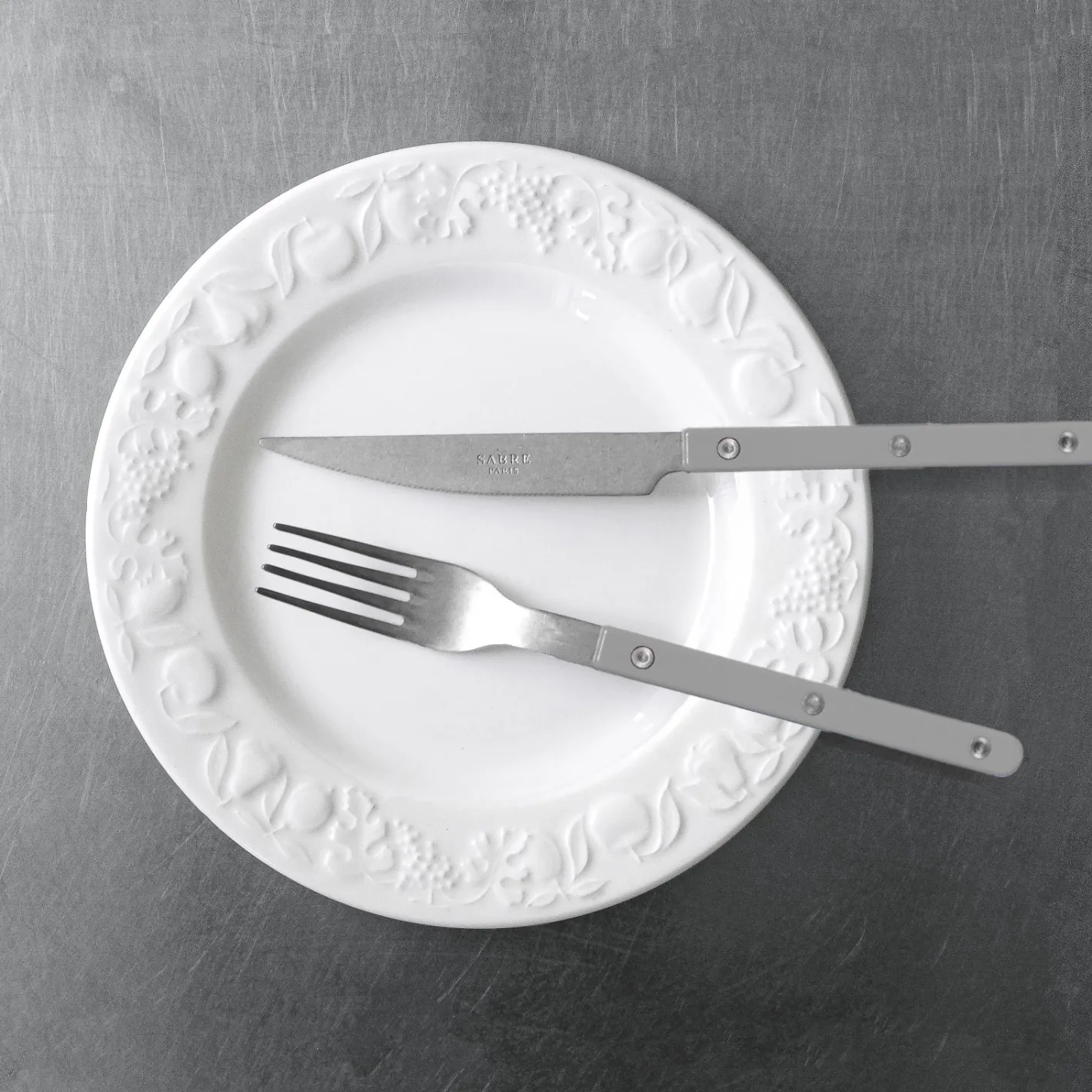 Sabre Paris Bistrot Vintage Solid, Grey | Dinner Fork