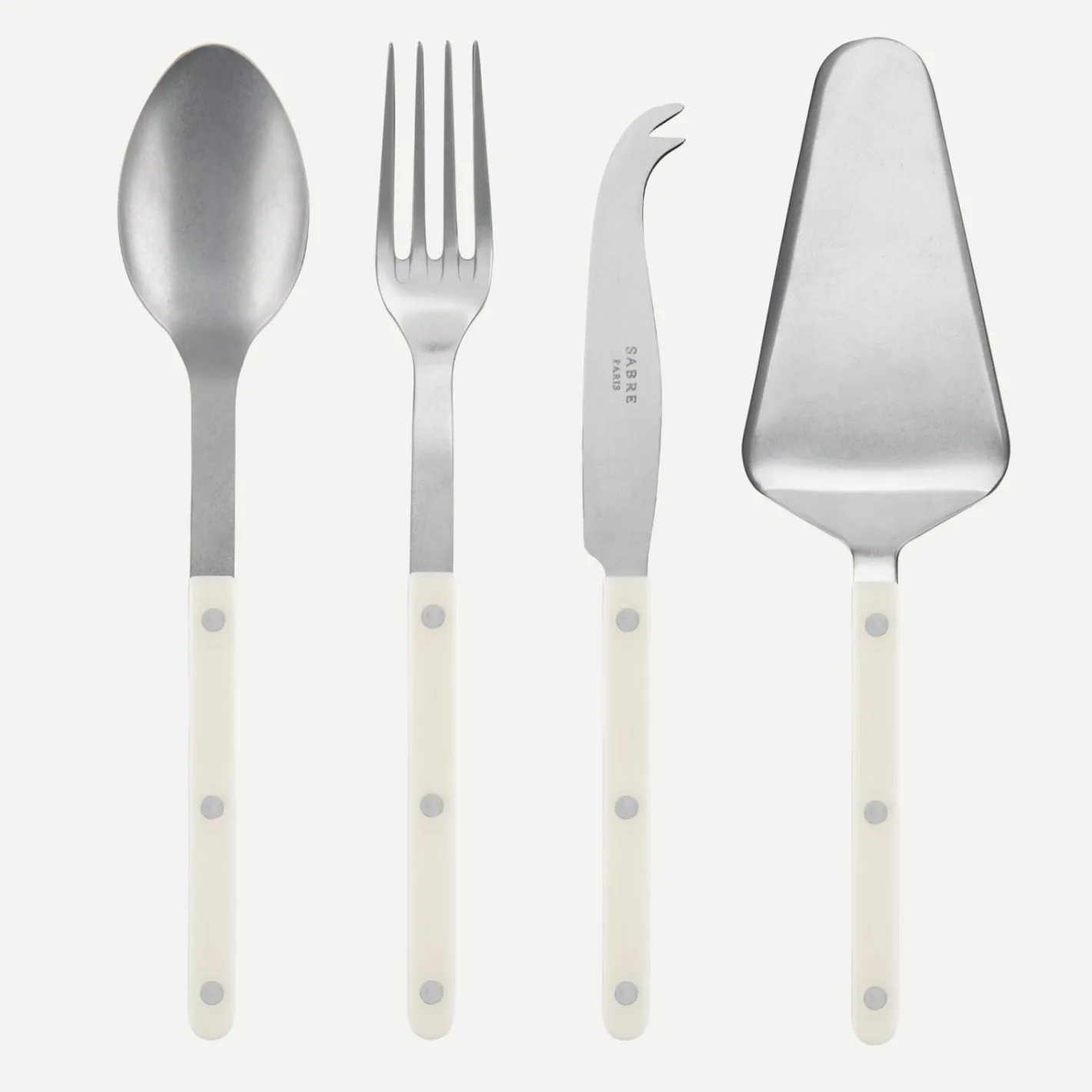 Sabre Paris Bistrot Vintage Solid, Ivory | Set Of 4 Must-have Serving Pieces