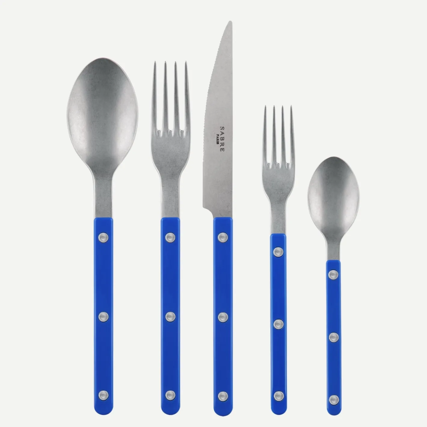 Sabre Paris Bistrot Vintage Solid, Lapis blue | 20 Pieces Set