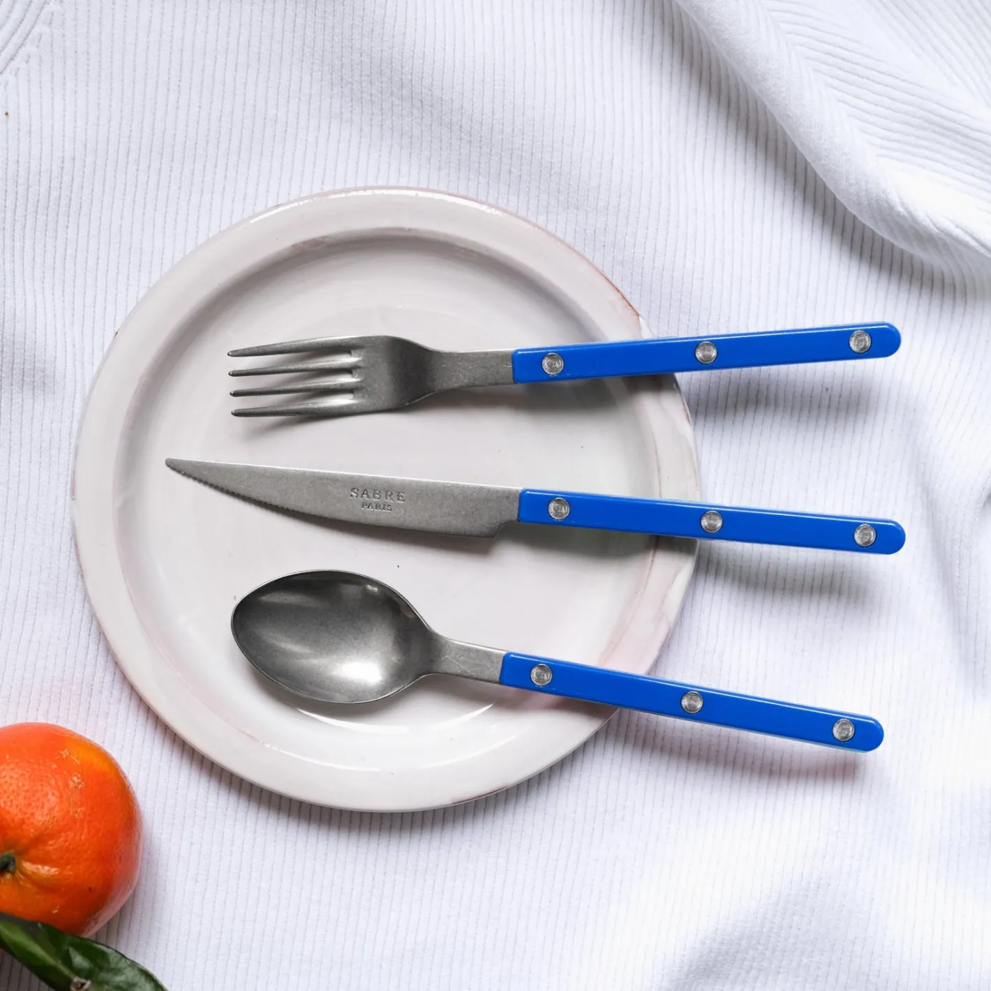 Sabre Paris Bistrot Vintage Solid, Lapis blue | Salad Fork