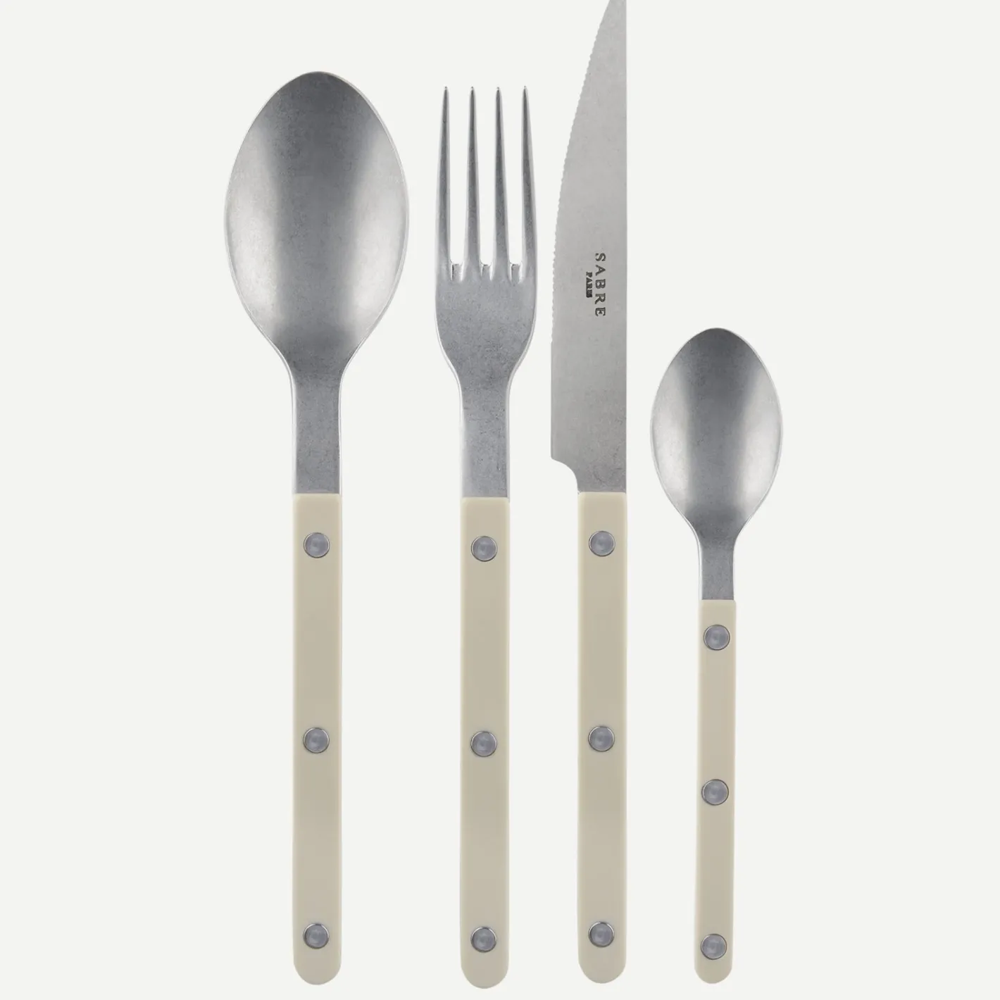 Sabre Paris Bistrot Vintage Solid, Light kaki | 48 Pieces Set