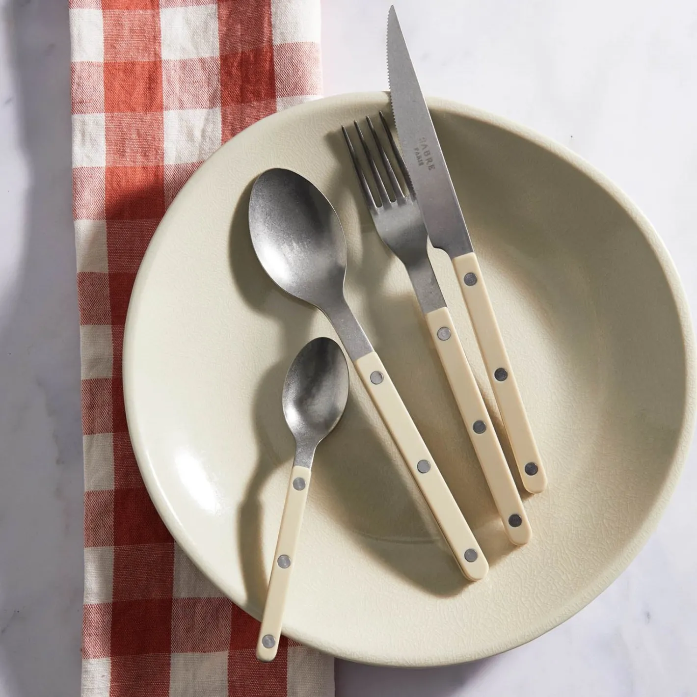 Sabre Paris Bistrot Vintage Solid, Light kaki | Dinner Fork