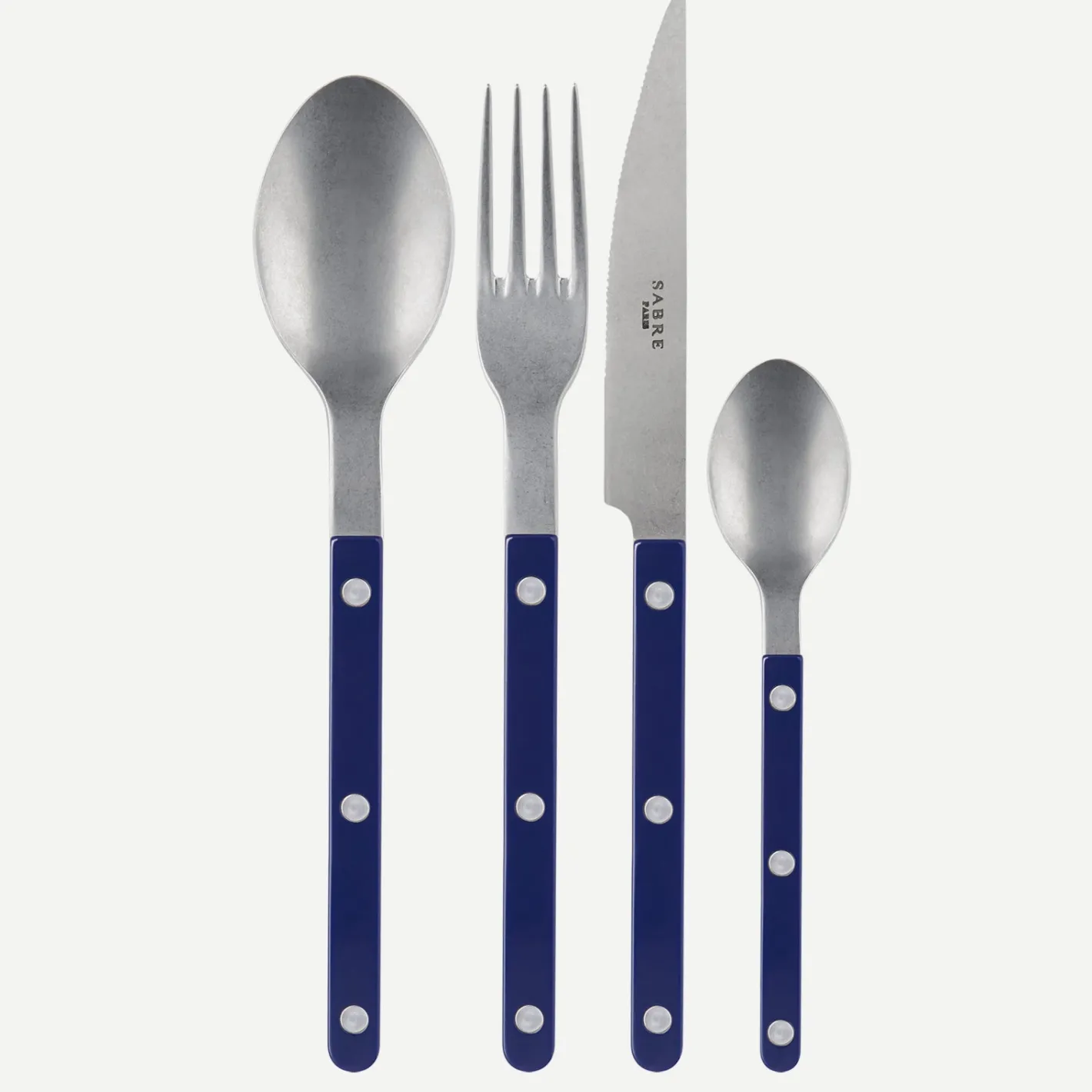Sabre Paris Bistrot Vintage Solid, Navy blue | 24 Pieces Set