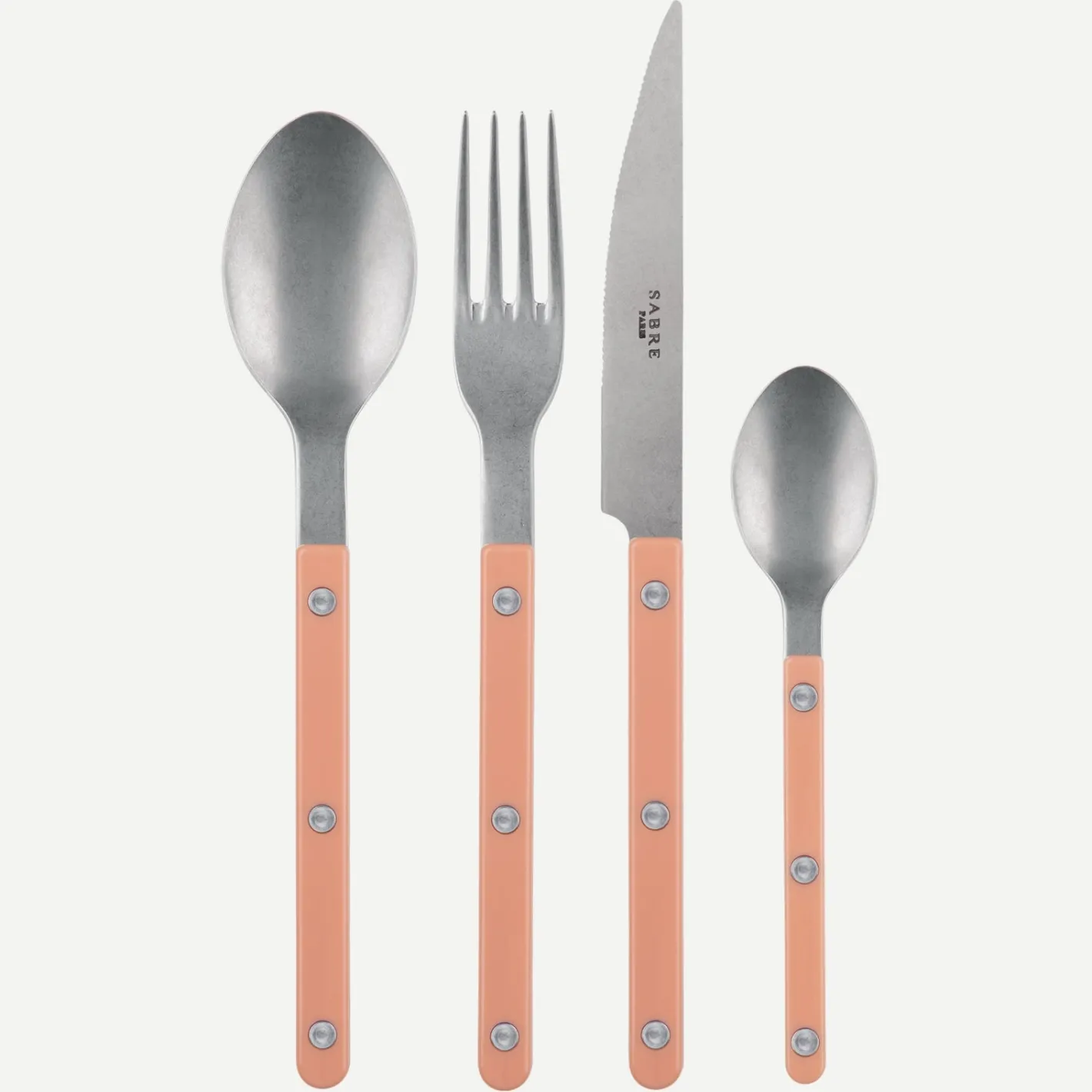 Sabre Paris Bistrot Vintage Solid, Nude Pink | Set Of 4 Pieces