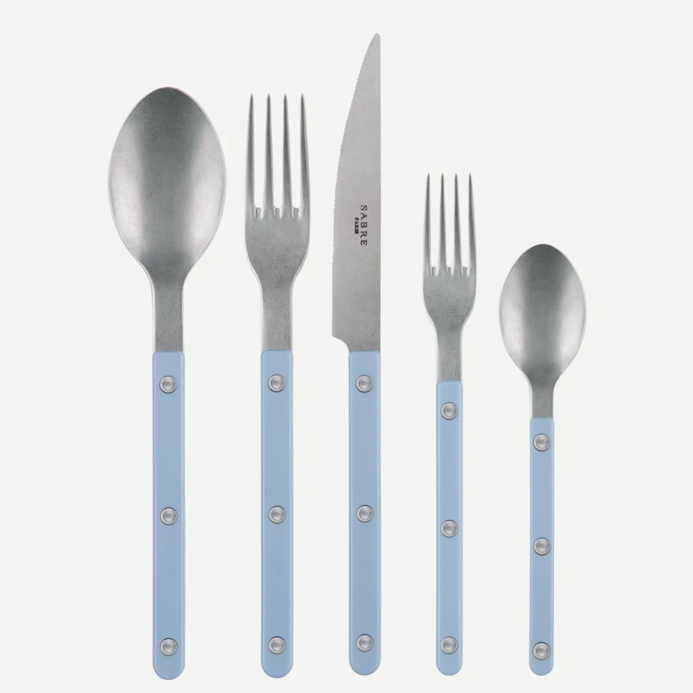 Sabre Paris Bistrot Vintage Solid, Pastel blue | 20 Pieces Set