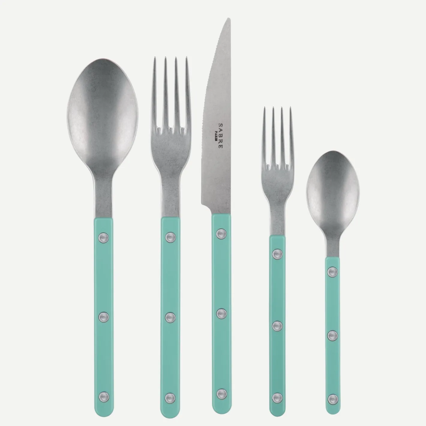 Sabre Paris Bistrot Vintage Solid, Pastel green | 20 Pieces Set