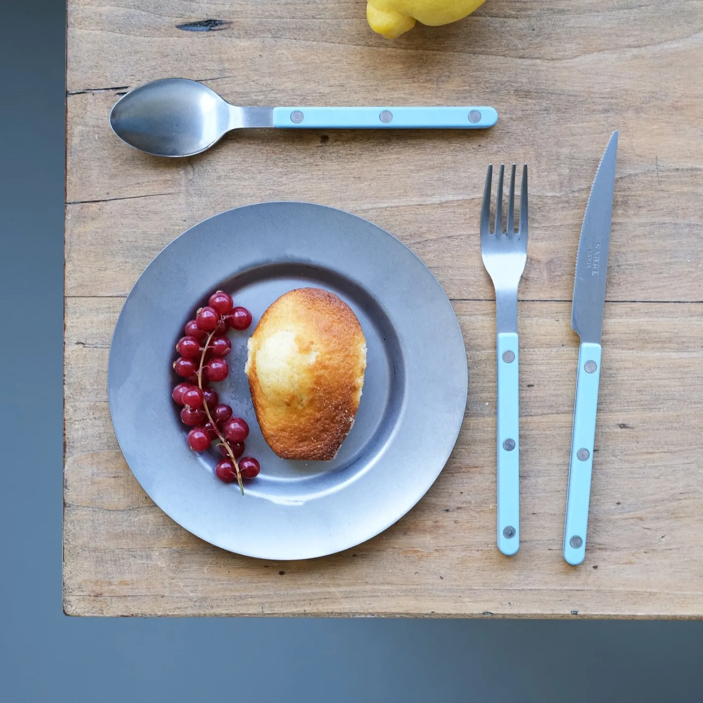 Sabre Paris Bistrot Vintage Solid, Pastel green | Dessert Spoon