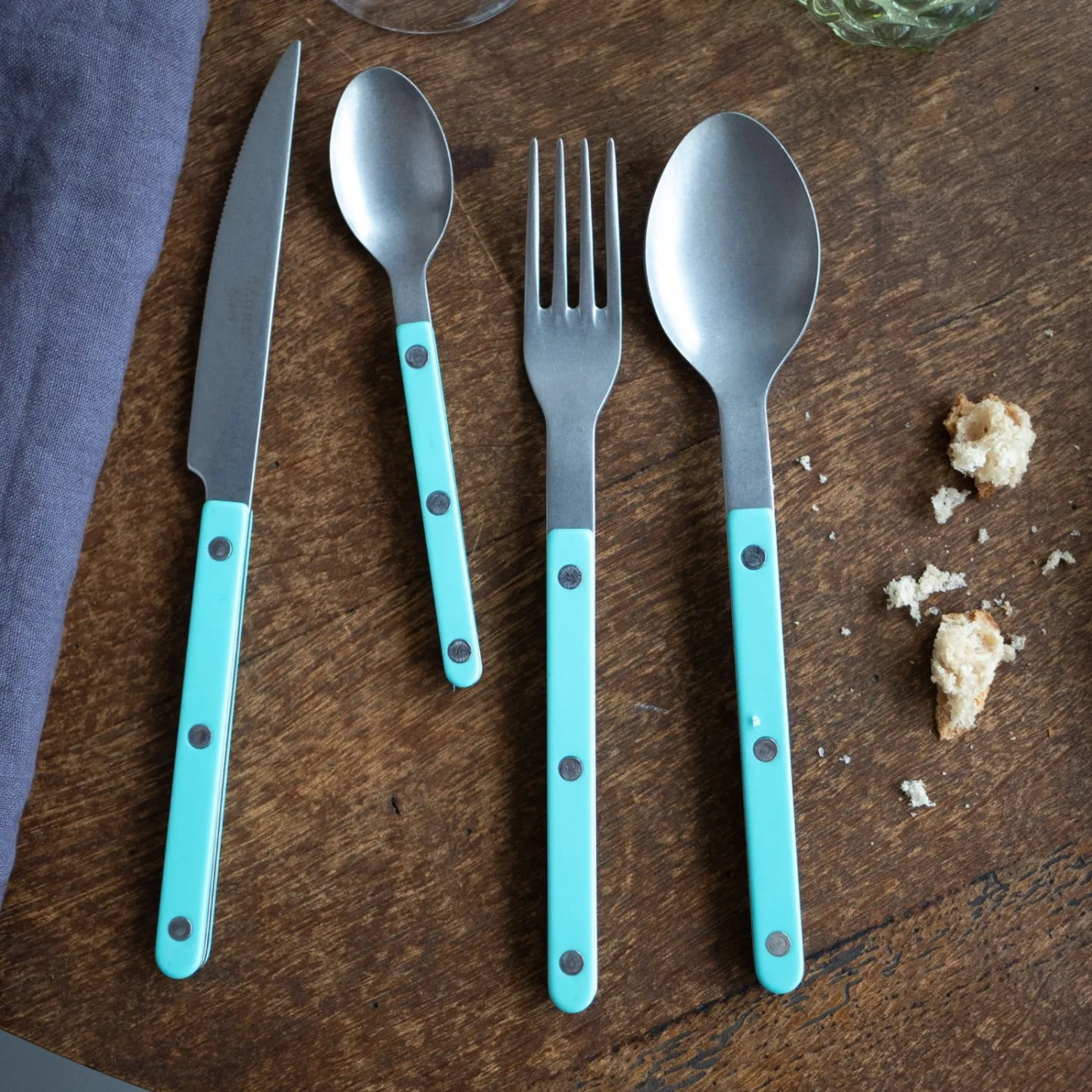 Sabre Paris Bistrot Vintage Solid, Pastel green | Dinner Fork