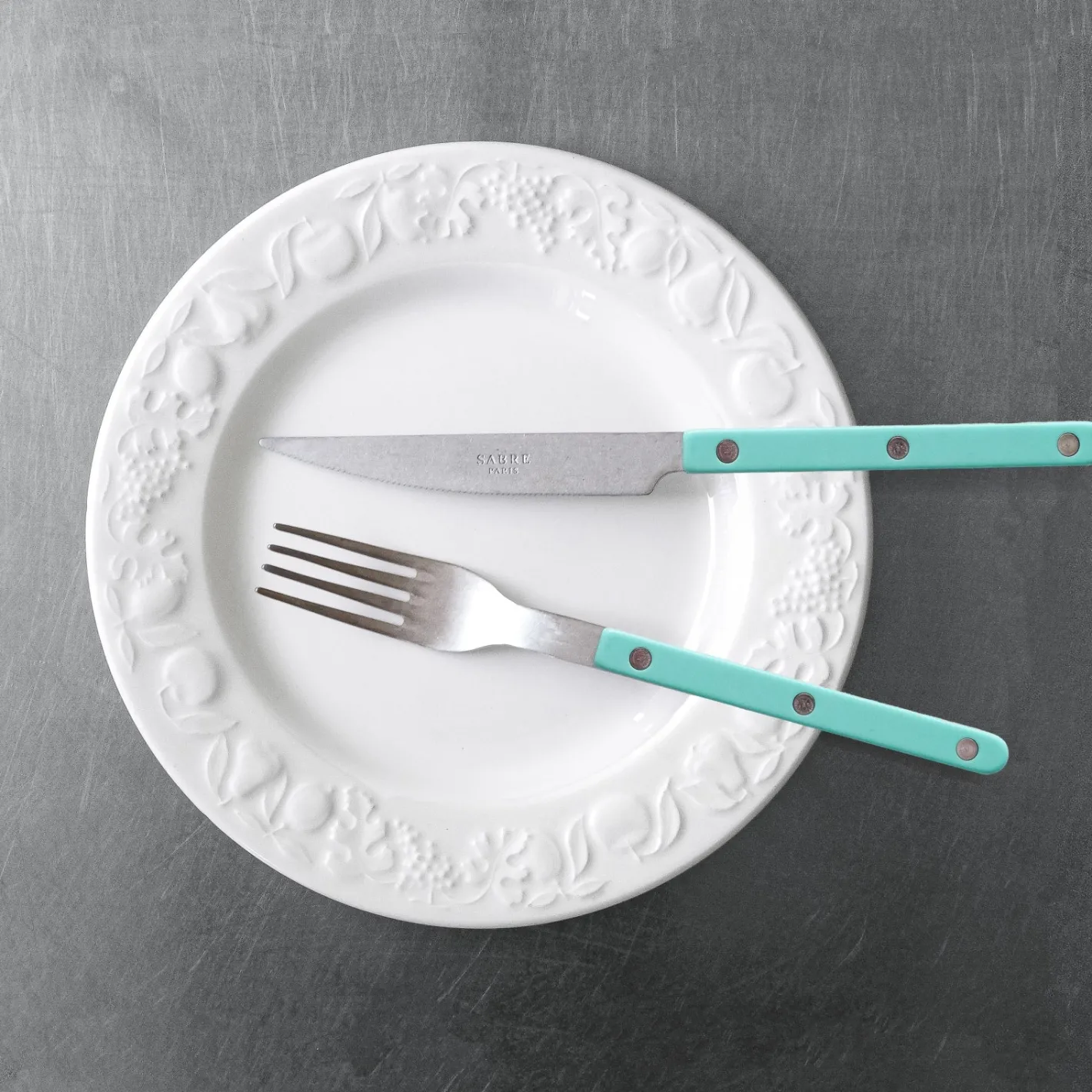 Sabre Paris Bistrot Vintage Solid, Pastel green | Dinner Fork