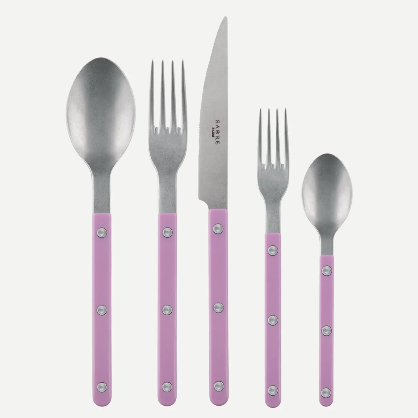 Sabre Paris Bistrot Vintage Solid, Pink | 20 Pieces Set