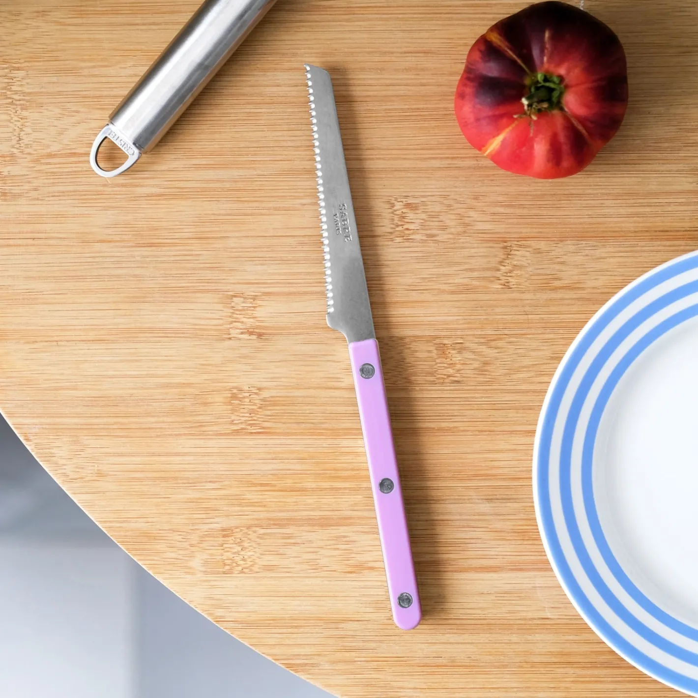 Sabre Paris Bistrot Vintage Solid, Pink | Tomato Knife