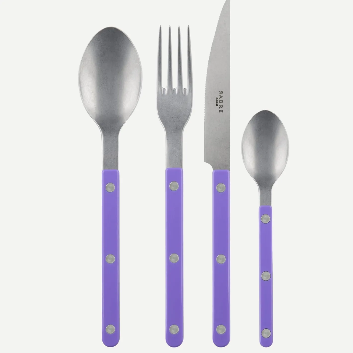Sabre Paris Bistrot Vintage Solid, Purple | Set Of 4 Pieces