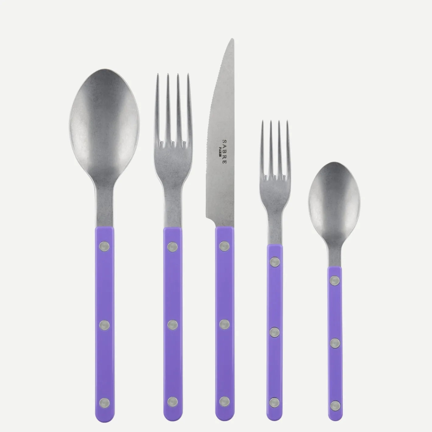 Sabre Paris Bistrot Vintage Solid, Purple | 20 Pieces Set
