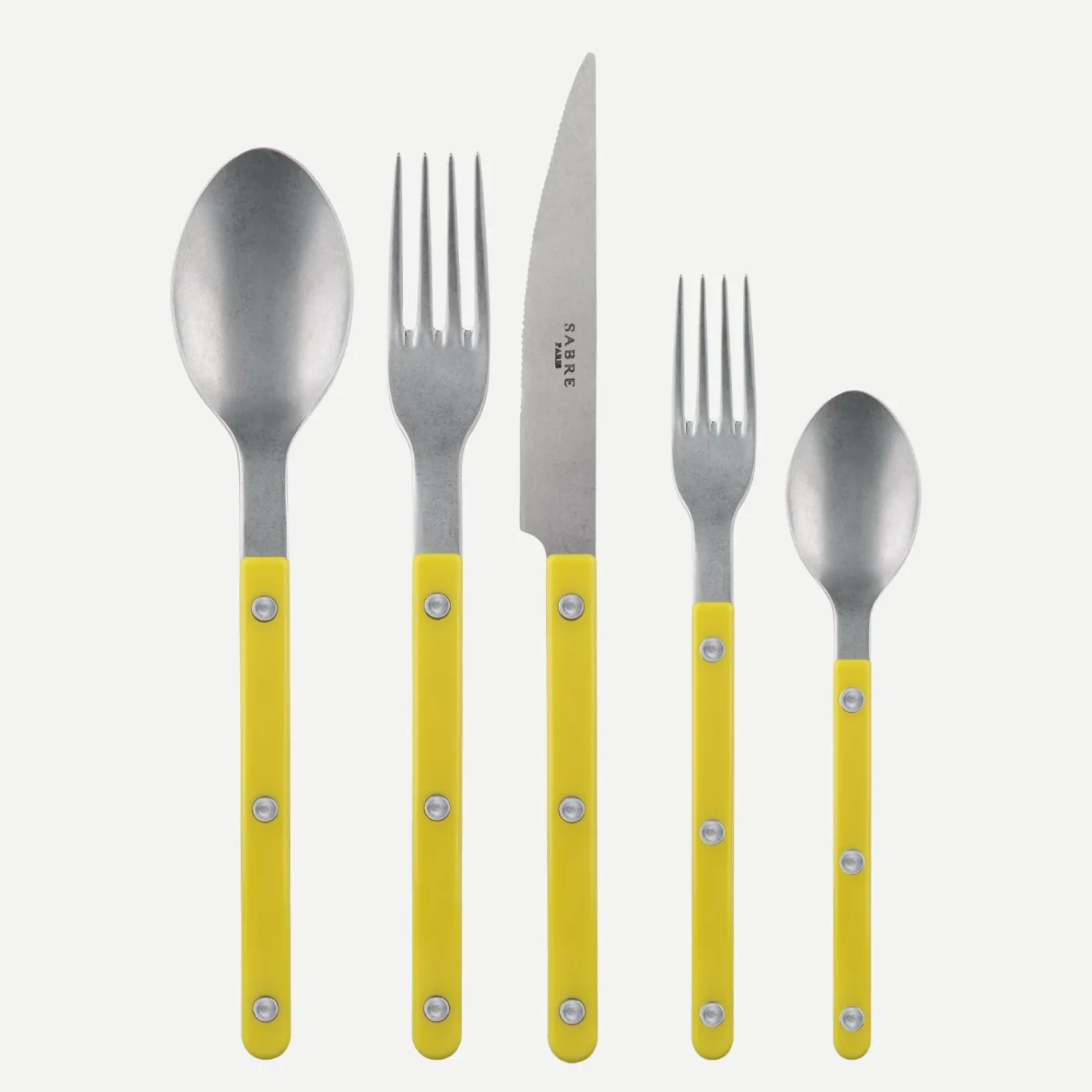 Sabre Paris Bistrot Vintage Solid, Yellow | 20 Pieces Set