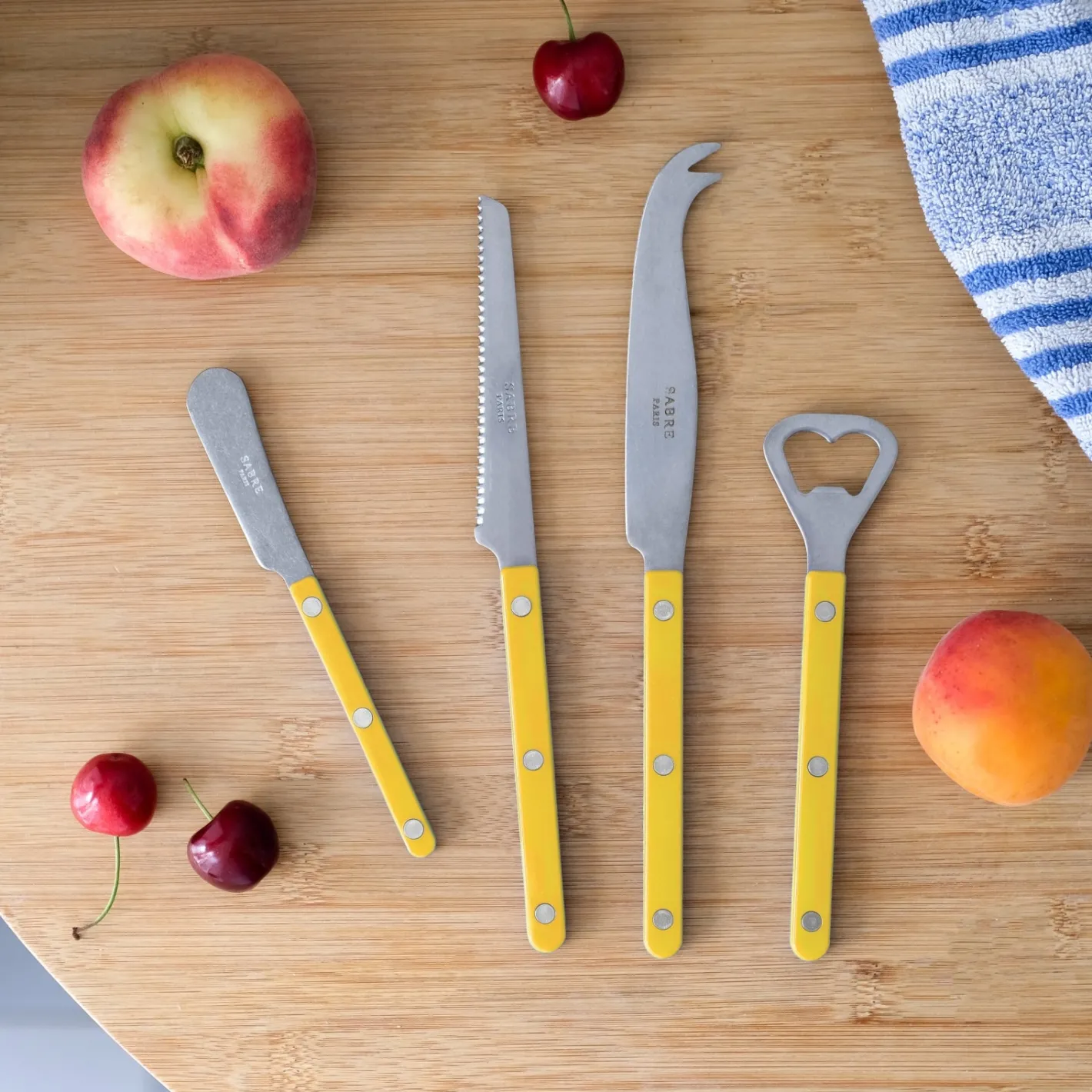 Sabre Paris Bistrot Vintage Solid, Yellow | Aperitif Set