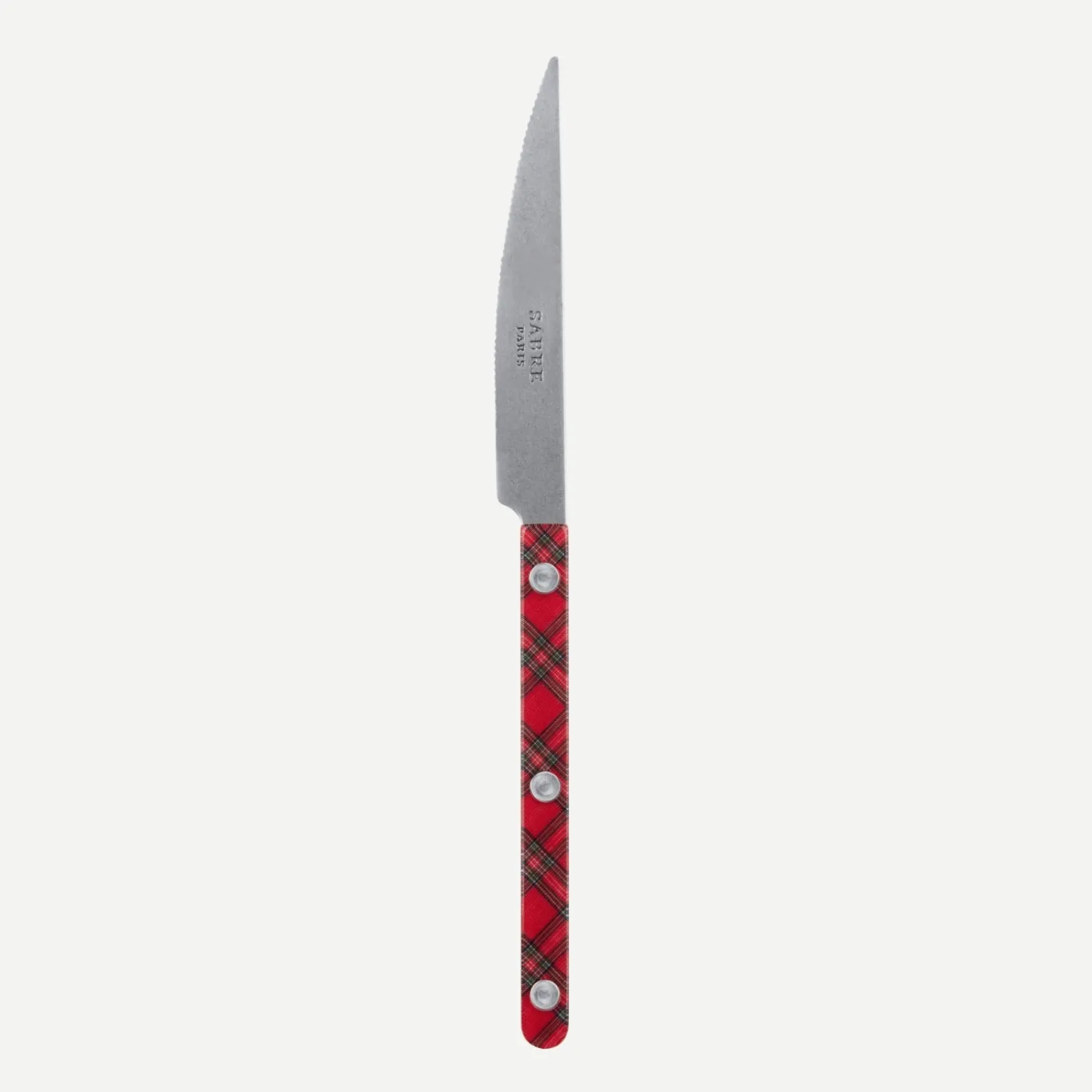 Sabre Paris Bistrot Vintage Tartan, Red | Dessert Knife