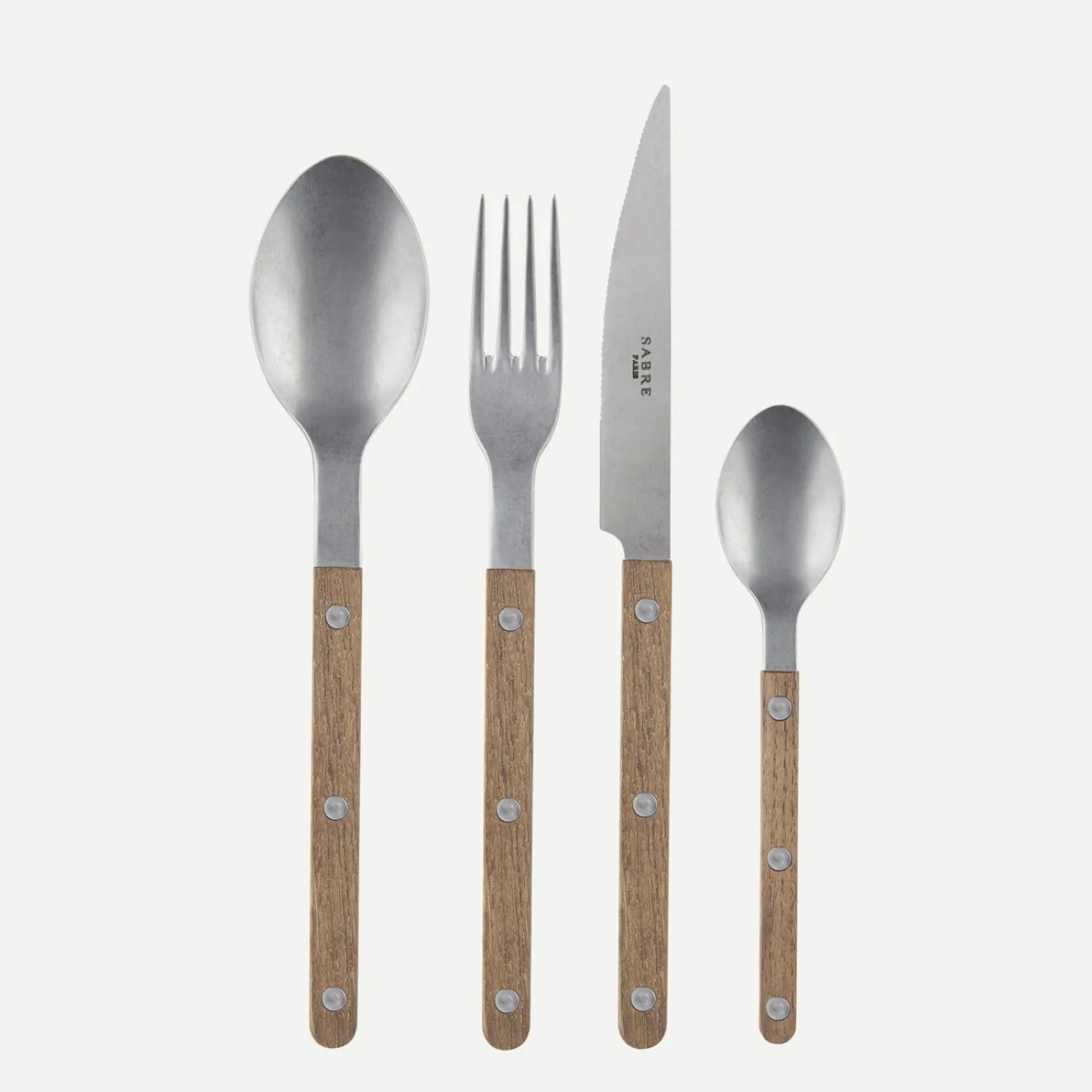 Sabre Paris Bistrot Vintage Teak, Teak | 24 Pieces Set