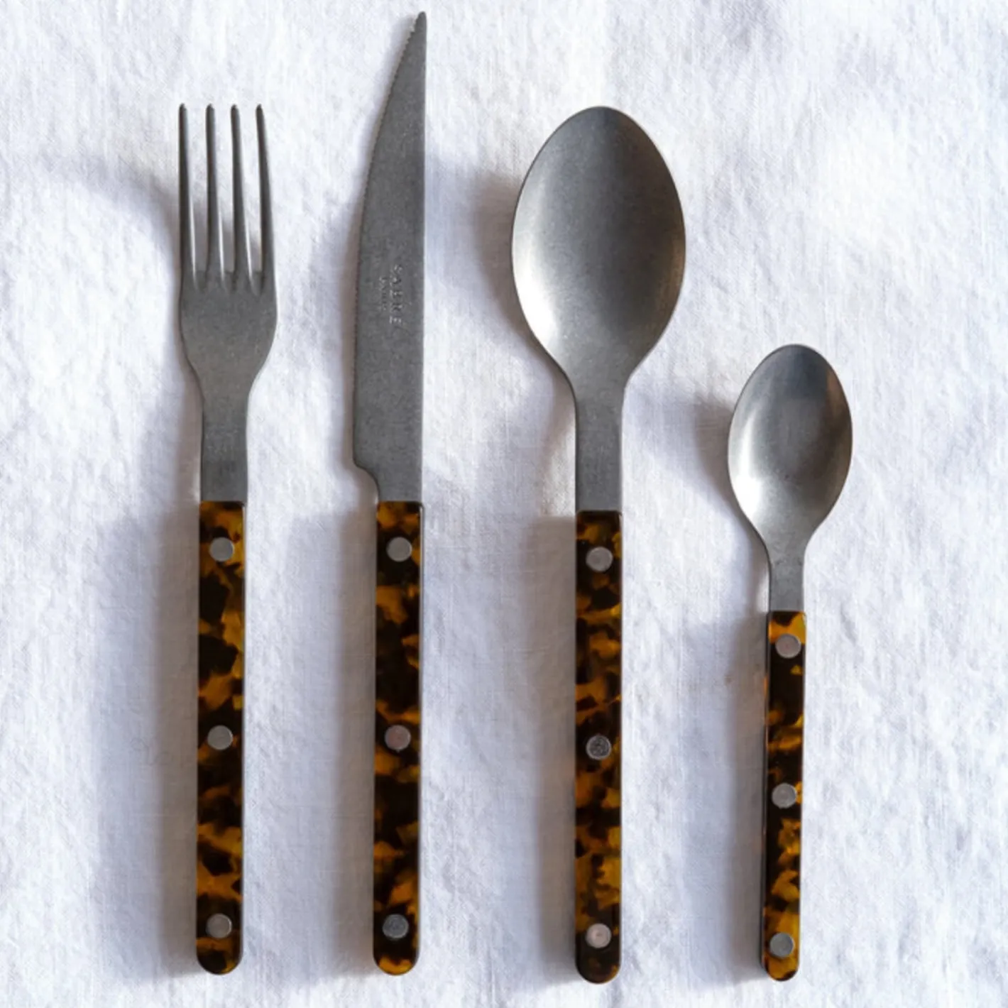 Sabre Paris Bistrot Vintage Tortoise, Faux Tortoise | 24 Pieces Set