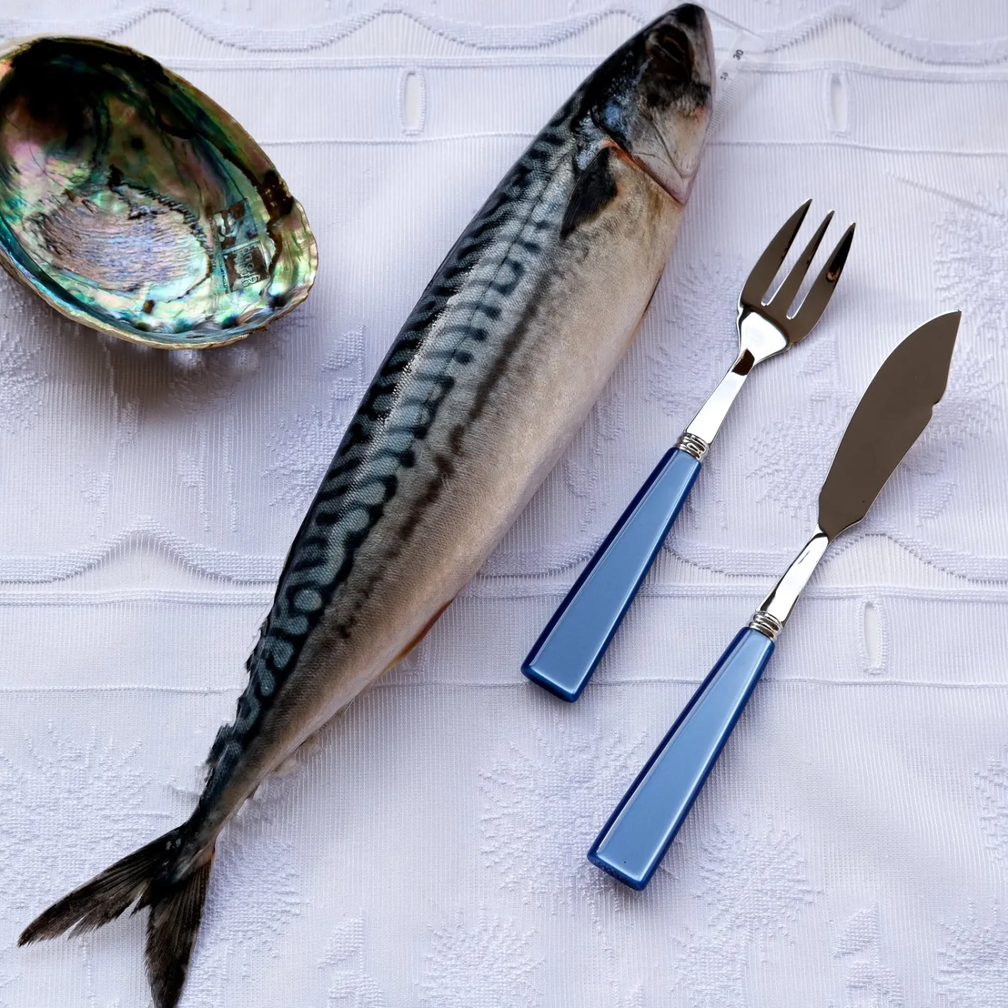 Sabre Paris Icône,Bleu clair | Fish Knife | Fish Fork