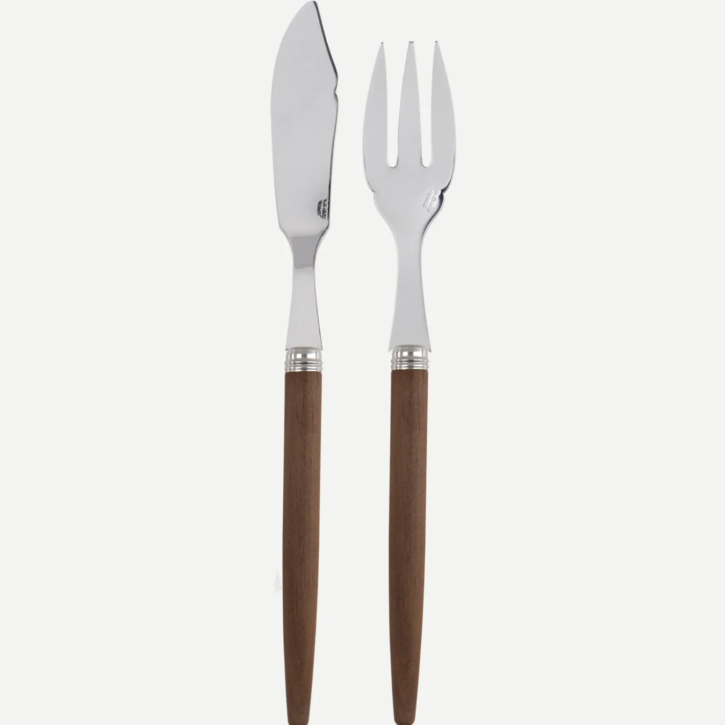 Sabre Paris Jonc,Bois foncé | Fish Knife | Fish Fork