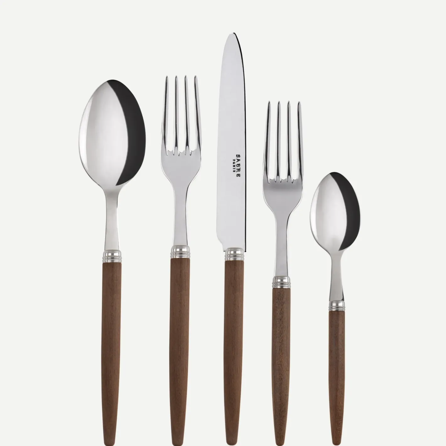 Sabre Paris Jonc,Bois foncé | Set Of 5 Pieces