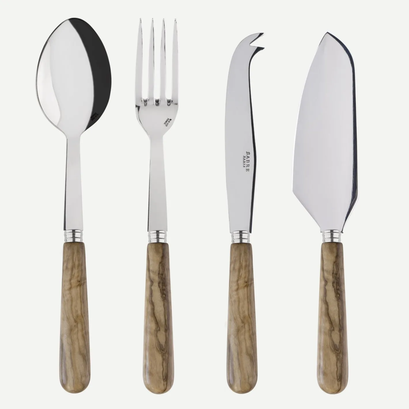 Sabre Paris Lavandou,Bois d'olivier | Set Of 4 Must-have Serving Pieces
