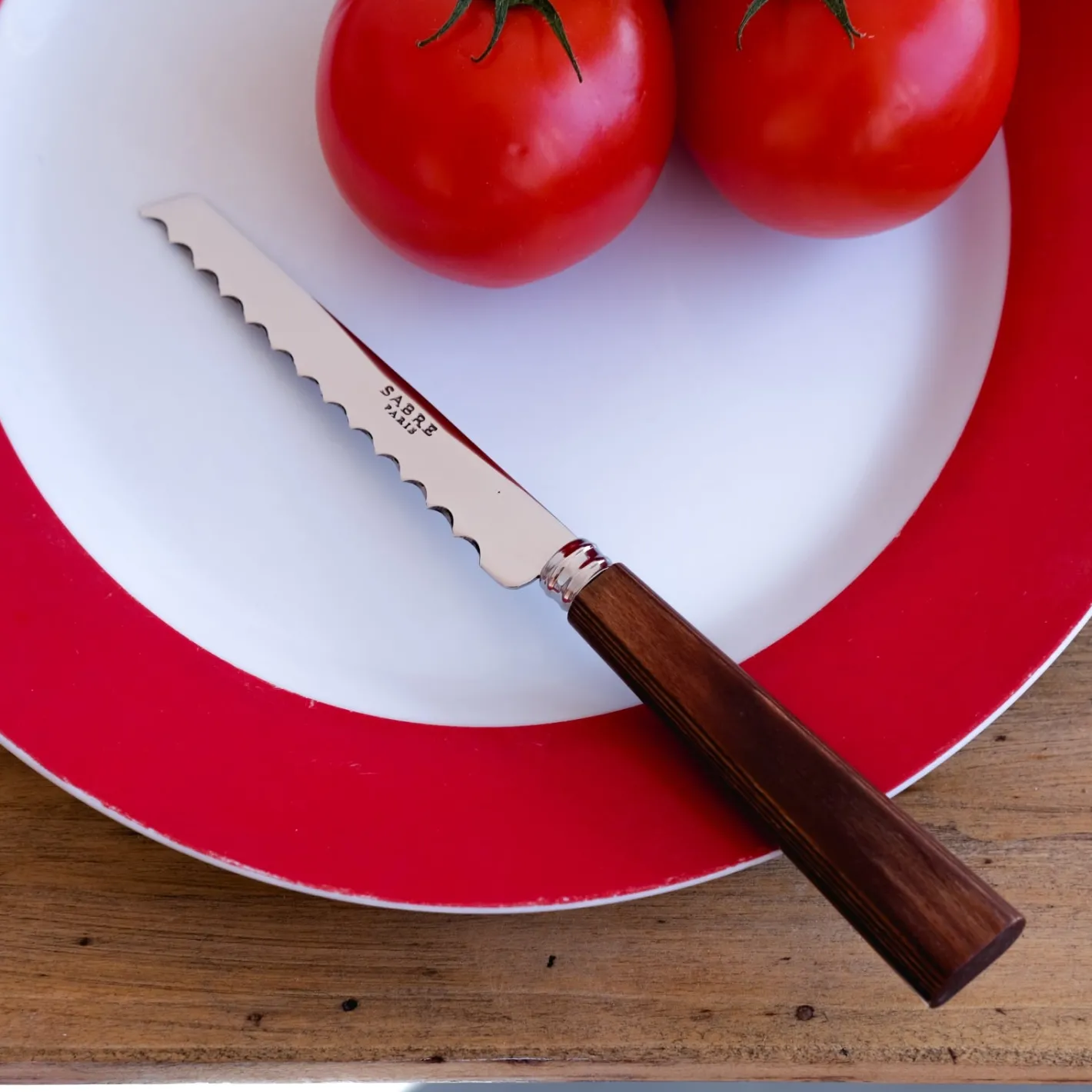 Sabre Paris Nature,Bois stratifié clair | Tomato Knife