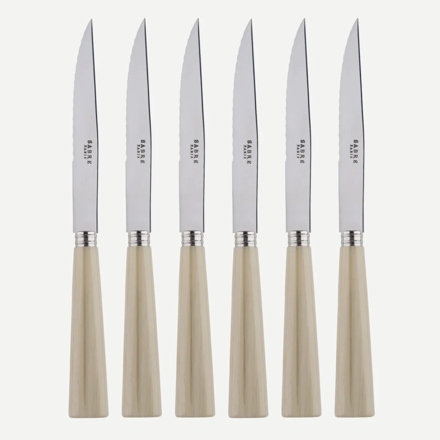 Sabre Paris Nature,Effet Corne | Set Of 6 Steak Knives