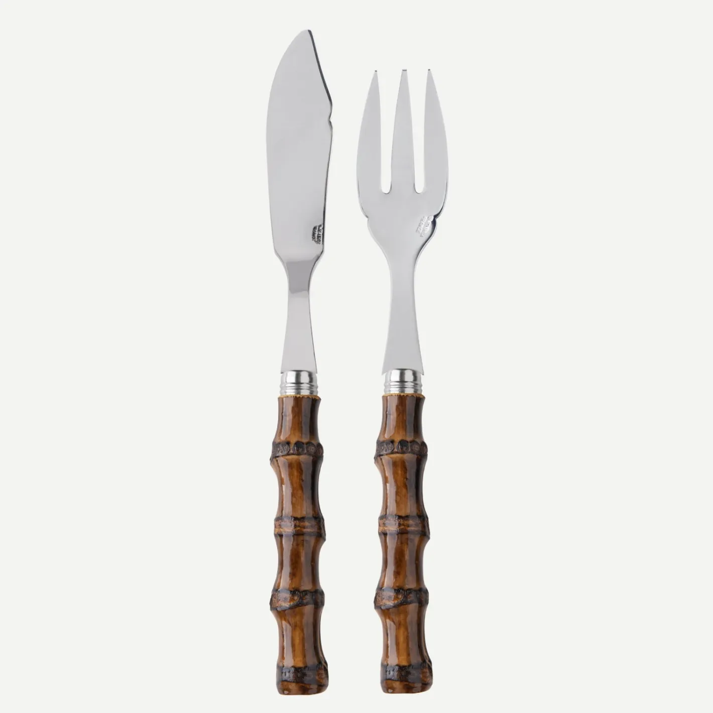 Sabre Paris Panda,Bambou foncé | Fish Knife | Fish Fork