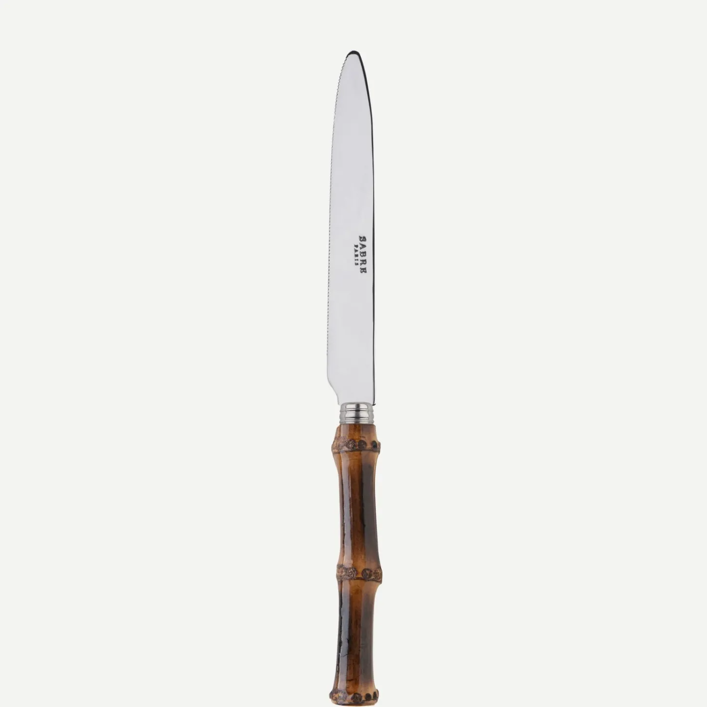 Sabre Paris Panda,Bambou foncé | Serrated Dinner Knife Blade