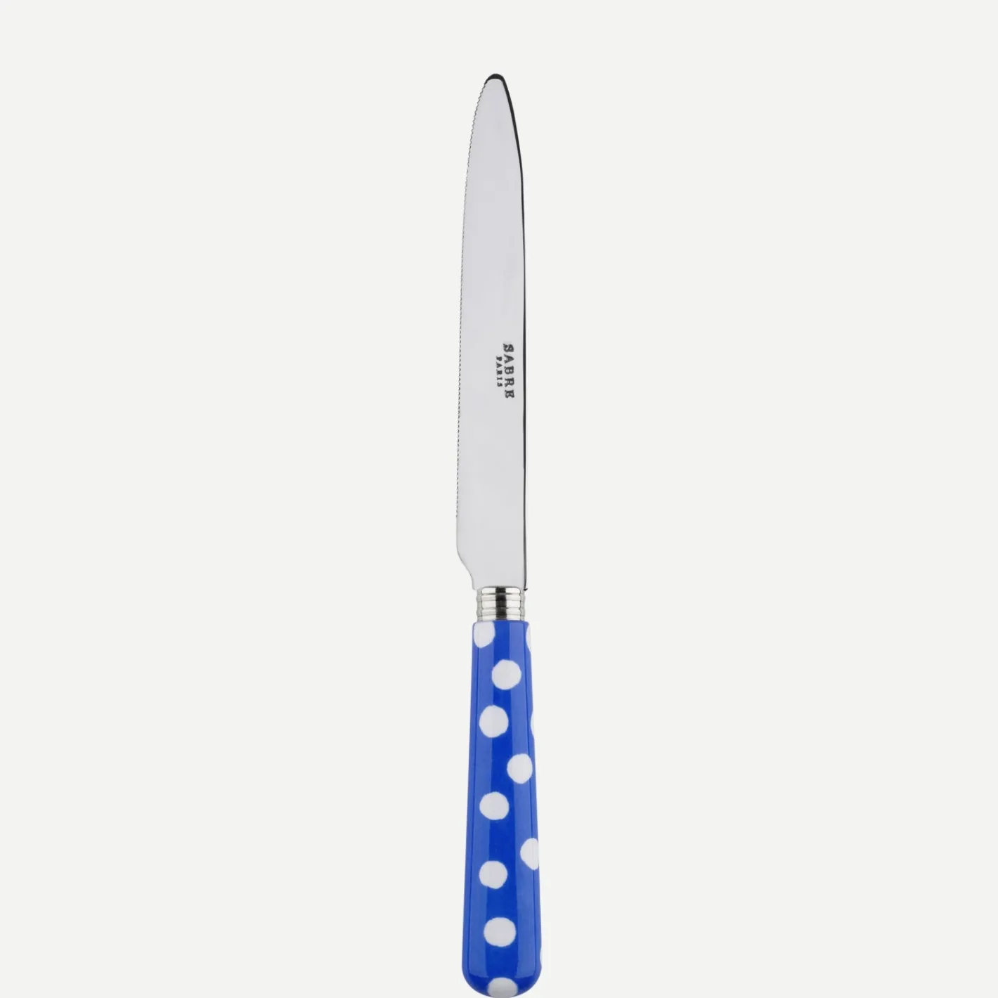 Sabre Paris Pois Blancs,Bleu outremer | Serrated Dinner Knife Blade
