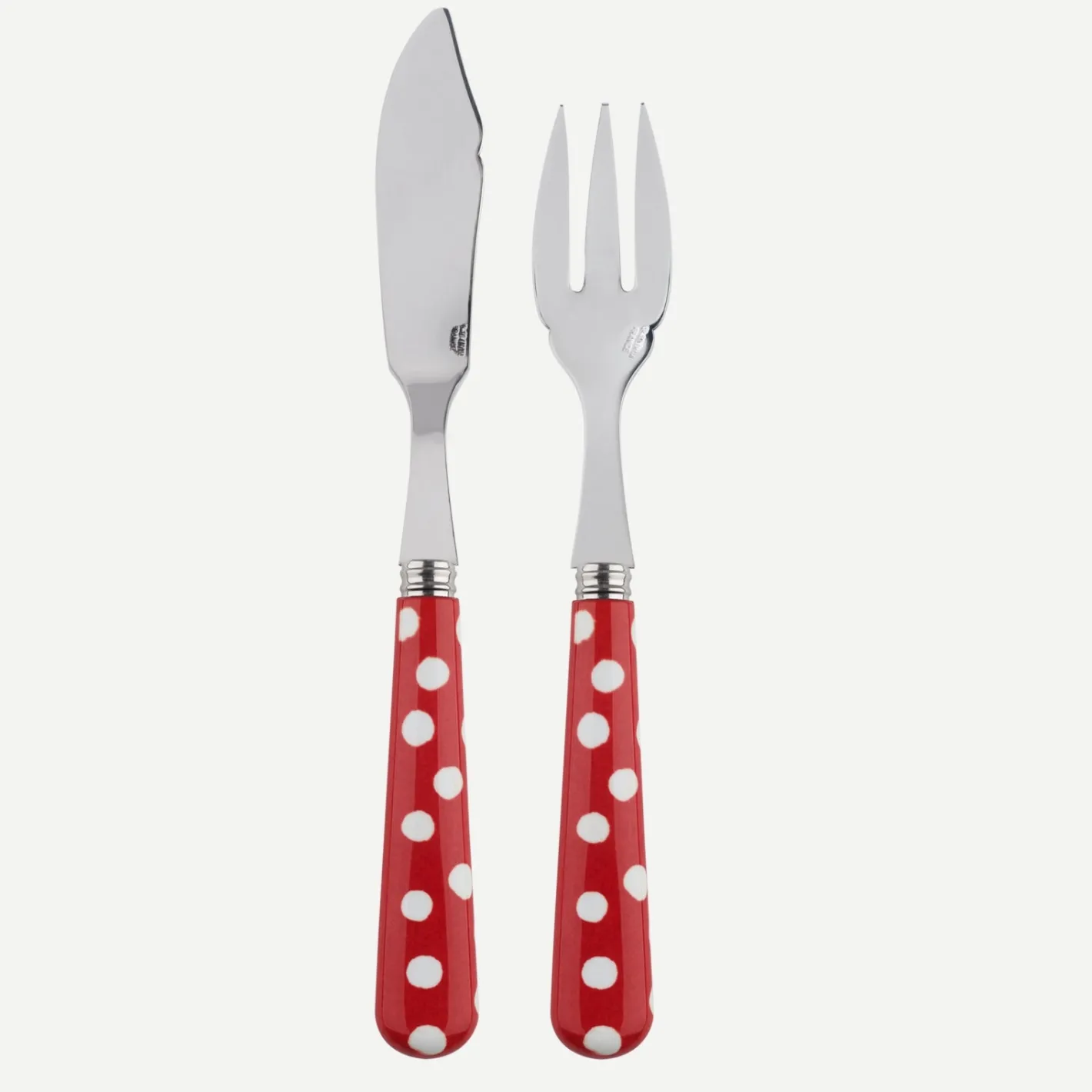 Sabre Paris Pois Blancs, | Fish Knife | Fish Fork