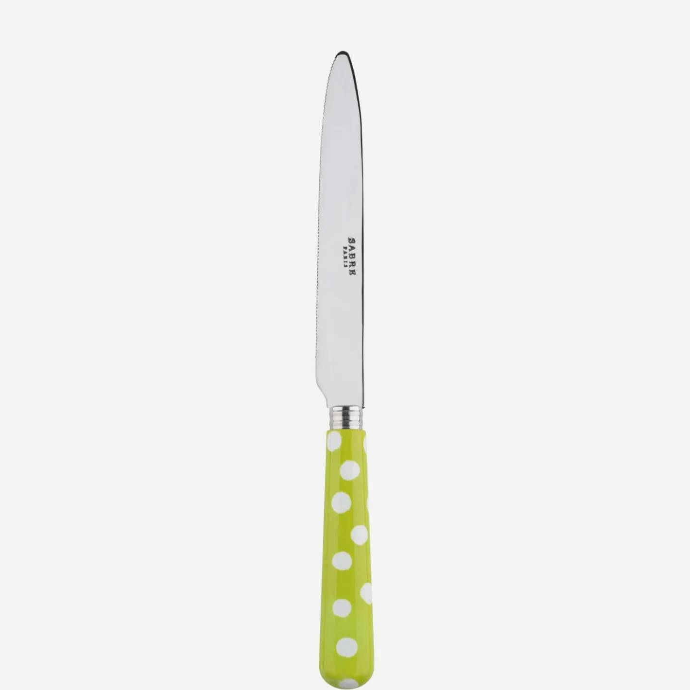 Sabre Paris Pois Blancs,Vert clair | Serrated Dinner Knife Blade