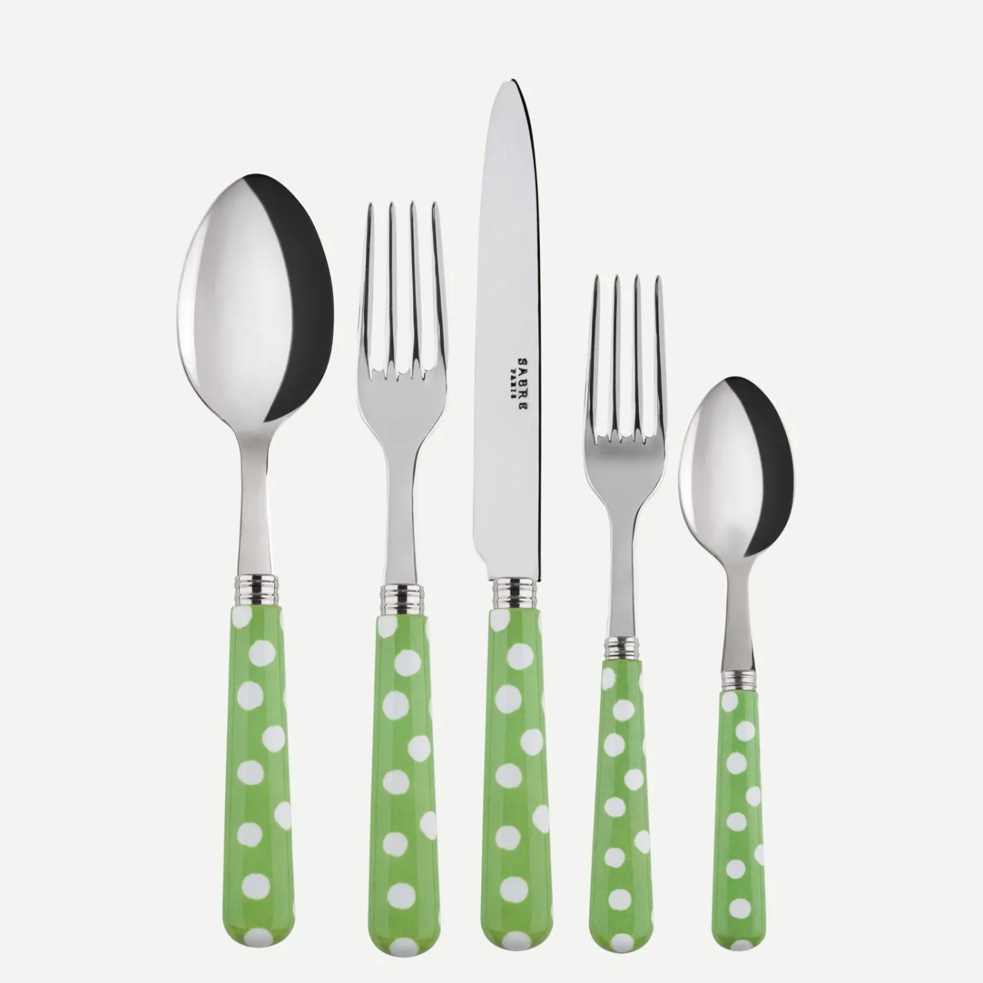 Sabre Paris Pois Blancs,Vert jardin | 20 Pieces Set