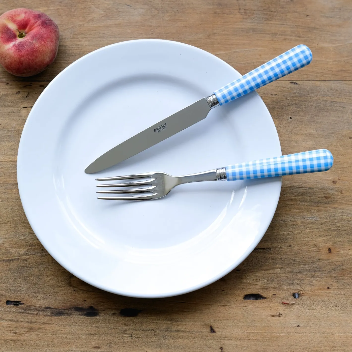 Sabre Paris Vichy,Bleu clair | Dinner Fork